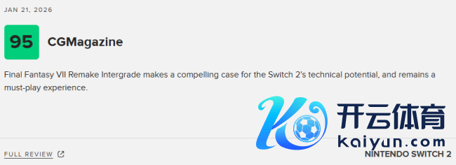 《最终幻思7：重制版》NS2版M站中分89分：移植游戏的最好程序！