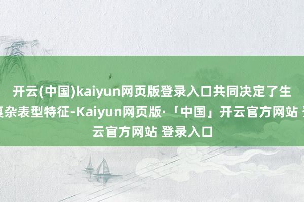 开云(中国)kaiyun网页版登录入口共同决定了生物体的复杂表型特征-Kaiyun网页版·「中国」开云官方网站 登录入口