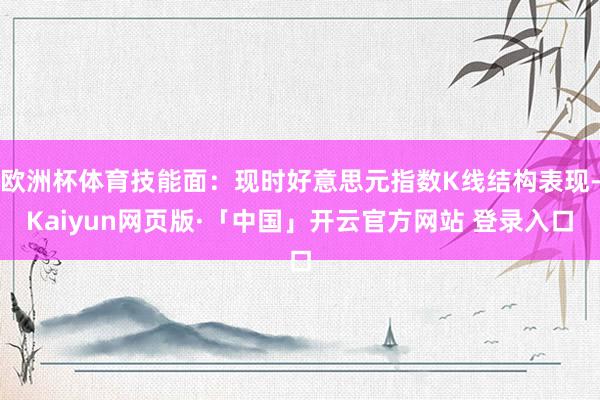 欧洲杯体育技能面：现时好意思元指数K线结构表现-Kaiyun网页版·「中国」开云官方网站 登录入口