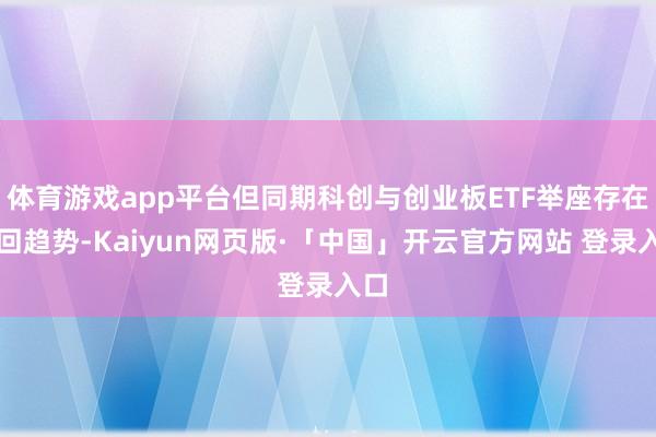 体育游戏app平台但同期科创与创业板ETF举座存在赎回趋势-Kaiyun网页版·「中国」开云官方网站 登录入口